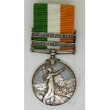 British Army Kings South Africa Medal with clasps for South Africa 1901 and 1902, named to 3490