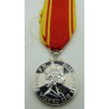 Fire Brigade Long Service Medal (Elizabeth II) named to sub officer Trevor D Davis