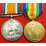 British Army WWI medals comprising War Medal and Victory Medal, named to 200005 Warrant Officer J