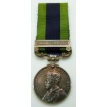 British Army India General Service Medal 1909 with clasp for Burma 1930-31, named to 1666659 Pte A C