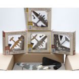 Four Model Power Postage Stamp Planes 1:100 scale diecast model aeroplanes 5391, 5402, 5402-1 and
