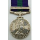 British Army General Service Medal with clasp for Arabian Peninsula, named to 23504519 Cpl H E