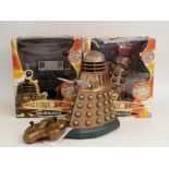 Two Character BBC Doctor Who Radio-Controlled Daleks, both in original boxes