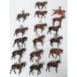 Thirty three Britains lead model cavalry soldiers and horses