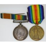 British Army WWI medals comprising War Medal and Victory Medal named to 11292 Private F Mische, East