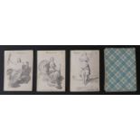 Playing cards. France. Anon maker. Fortune telling cards. Black and white engraved picture with