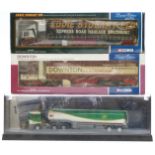 Three Corgi 1:50 scale diecast model lorries Eddie Stobart DAF XF Space Cab and Trailer CC13207,