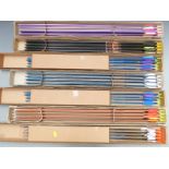 Seven boxes of six or eight archery arrows including Easton, Eclipse, XX75 Tribute, Kef, Sonic etc