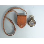 WWI prismatic compass by F Darton & Co, London, no 50590, dated 1916, with leather case and broad