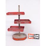 Vintage Exide batteries car or similar garage display or advertising stand, H65cm, together with a