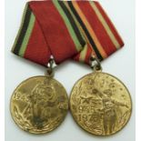 Russian Jubilee medals 'Twenty Years of Victory in the Great Patriotic War',  twenty year and thirty