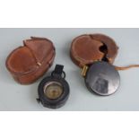 T.G.Co Ltd 1939 MKII military compass in leather case together with J.Halden and Co military