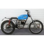 1967 Cotton 37A lightweight 250cc trial motorcycle with blue tank, original frame, number T6787