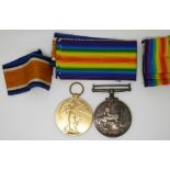 British Army WWI War Medal and Victory Medal named to 17377 Pte. PAE Matson Royal Marine light