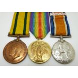 British Army WWI medals comprising the Territorial Force War Medal named to 2232 Pte F G Grant,