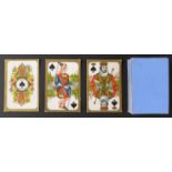 Daveluy, Bruges. Cartes Moyen-Ages, Belgium playing cards. Double ended courts. Highlighted in