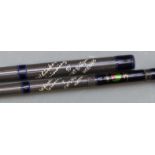 Two Daiwa Whisper spinning rods, 8', 40-80 grams and 10' 10"