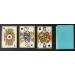 Daveluy, Bruges, Belgium playing cards. Cartes Moyen-Ages. Double ended courts. Highlighted in