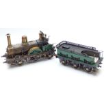 3 1/2 inch gauge 2-2-2 live steam tender locomotive Jenny Lind with twin inside cylinders, reversing