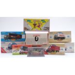 Nine Corgi diecast model commercial vehicles and vehicle sets including Beano, Original Omnibus