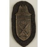 WWII Nazi German Narvik 1940 shield arm badge