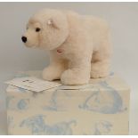 Steiff Arco polar bear with white mohair and shaved snout, limited edition 357 of 1000, 55cm long,