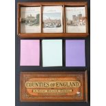 Jaques & Son, London playing cards The Counties of England A New Round Game. In mahogany box with