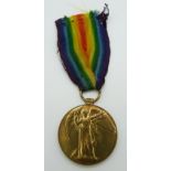 Royal Navy WWI Victory Medal named to I N Treasure, RNVR