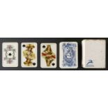 S.D. Modiano, Trieste, Italy patience playing cards. Double ended courts in Rococo style, round