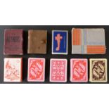 Ten packs of American playing cards including 1119 Authors, American Airlines, New York Consolidated