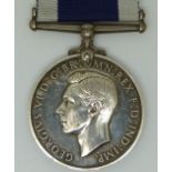 Royal Navy George VI Long Service and Good Conduct Medal named to 105167  S E G Ash, HMS Devonshire