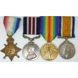 British Army WWI Military Medal group comprising the Military Medal named to 63092A Cpl J E Stovold,