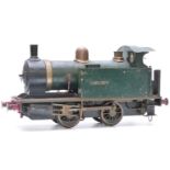 3 1/2 inch gauge 0-4-0 live steam tank locomotive Juliet with twin outside cylinders, reversing
