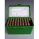 Forty-seven 7mm REM MAG rifle cartridges in Case-Gard H-50 carry case. PLEASE NOTE THAT A VALID