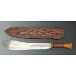 Robert Mole & Son of Birmingham No.335 machete with 37cm blade and wire bound grip, in embossed