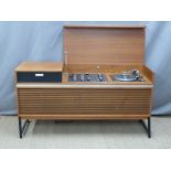 Vintage/retro Decca radiogram with Garrard Laboratory series record deck. W140 x D43 x H75cm