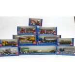 Ten Siku diecast model construction and emergency vehicles, all in original boxes.