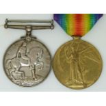 British Army WWI medals comprising War medal and Victory Medals named to 261808 Dvr G Brice Royal