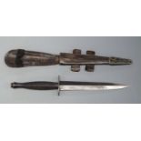 Fairbairn Sykes 3rd pattern fighting knife with 18cm blade stamped 'H Cooper Sheffield England',