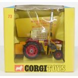 Corgi Toys diecast model Massey-Ferguson '165' Tractor With Saw Attachment with red body and hubs