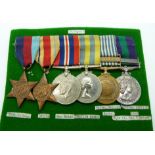 British Army WWII medals comprising 1939/1945 Star, Africa Star and War Medal, together with British