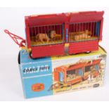 Corgi Major Toys diecast model Chipperfield's Circus Animal Cage with red body, yellow chasis,