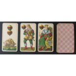Frommann and Bunte, Darmstadt, Germany playing cards. South German pattern. German suits. Single