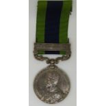 British Army India General Service Medal (1909) with clasp for Abor 1911-12, unnamed