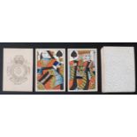 I. Hardy, England playing cards. Garter ace. GIII, No. 7. Full length standard courts. Blue dotted