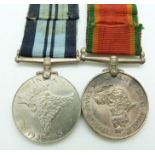 India Service Medal and with an American Service Medal