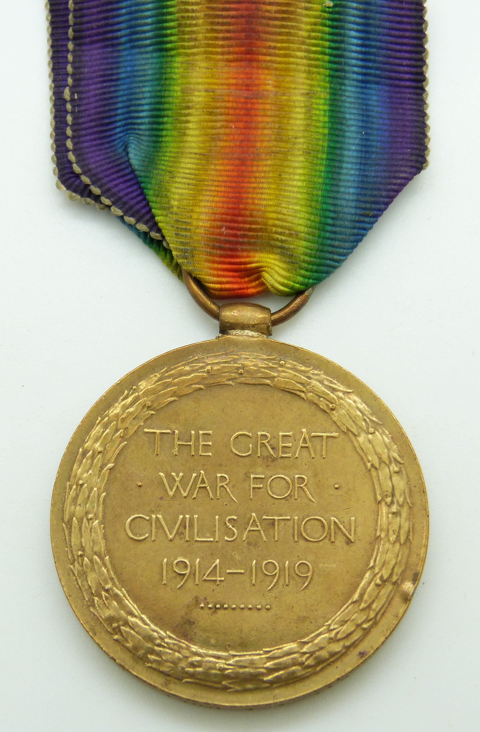 British Army WWI Victory Medal named to 13546 Pte A E Cull Glosters/ Gloucestershire Regiment - Image 2 of 4