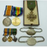 British Army WWI medals comprising War Medal and Victory Medal named to Captain S S Mc Dowell,