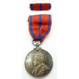 Metropolitan Police medal, George V coronation 1911, with ribbons, awarded to PC C Welfare, in