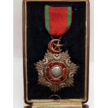 WWI Turkish/Ottoman Medjidie breast star, in box